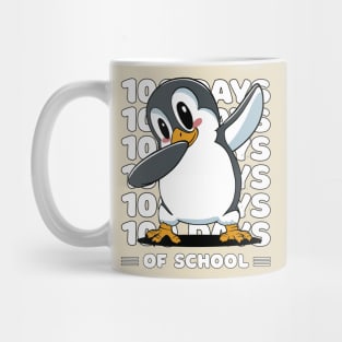 100 Days of school typography featuring a Dabbing Penguin #2 Mug